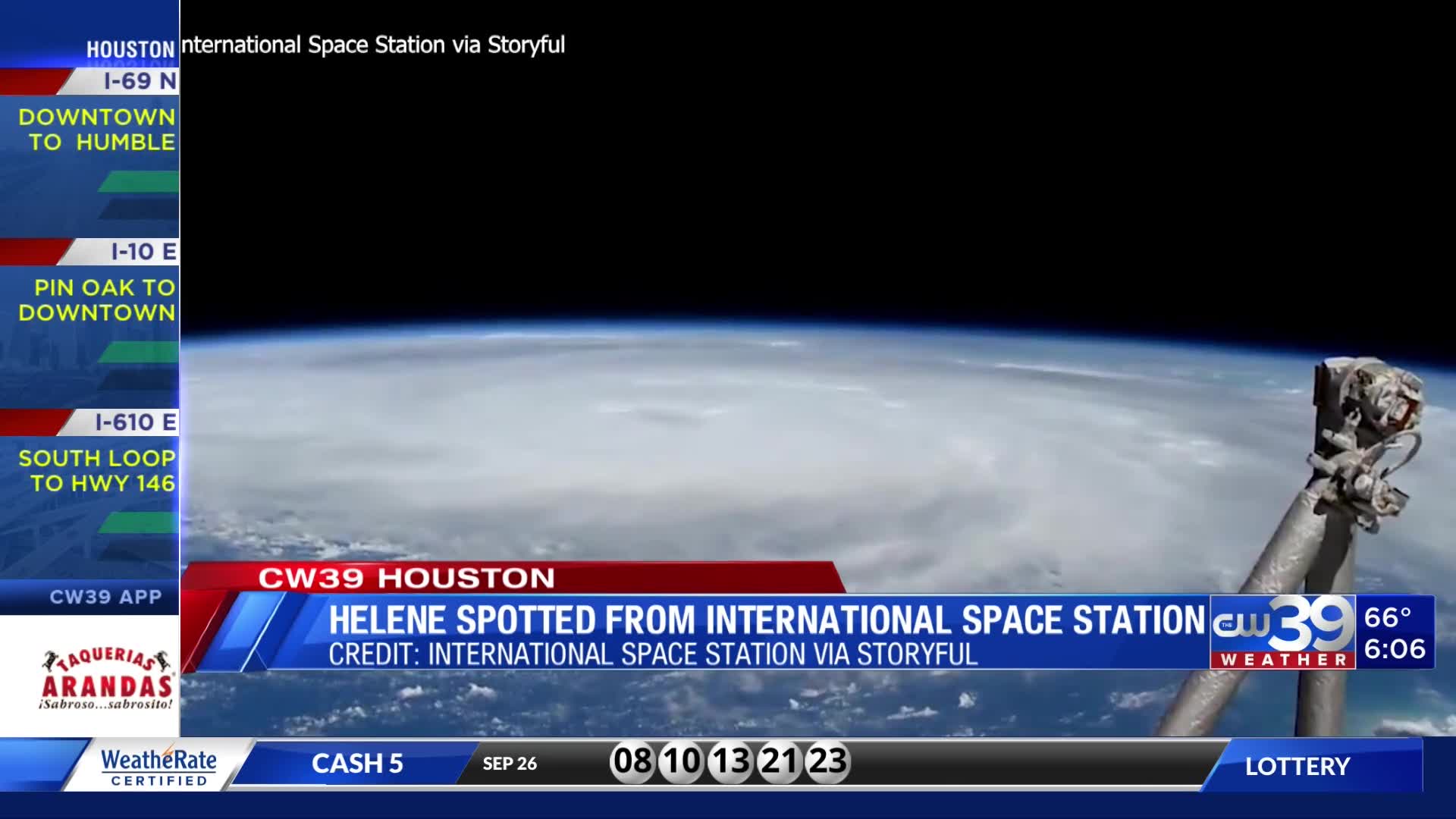 CW39 Hurricane Helene from the International Space Station CW39 Houston
